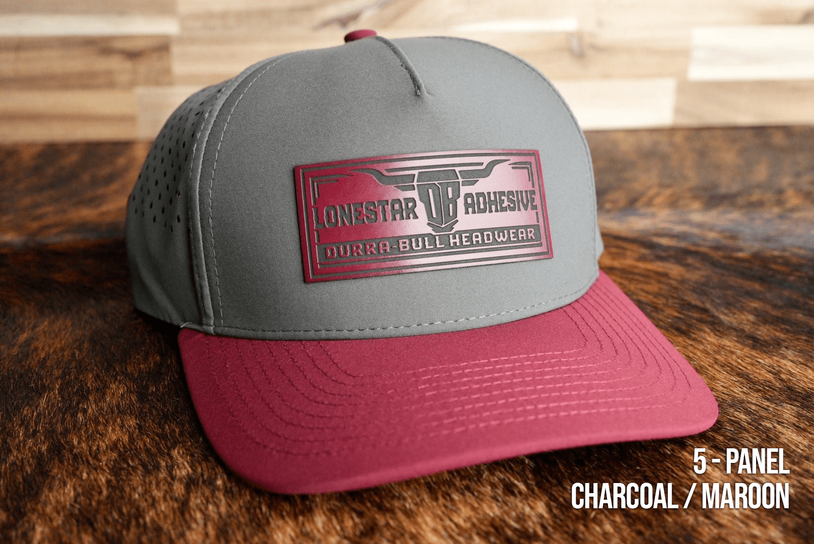 Lonestar 5-Panel Durra-Bull Hat - blank cap for custom leather patch