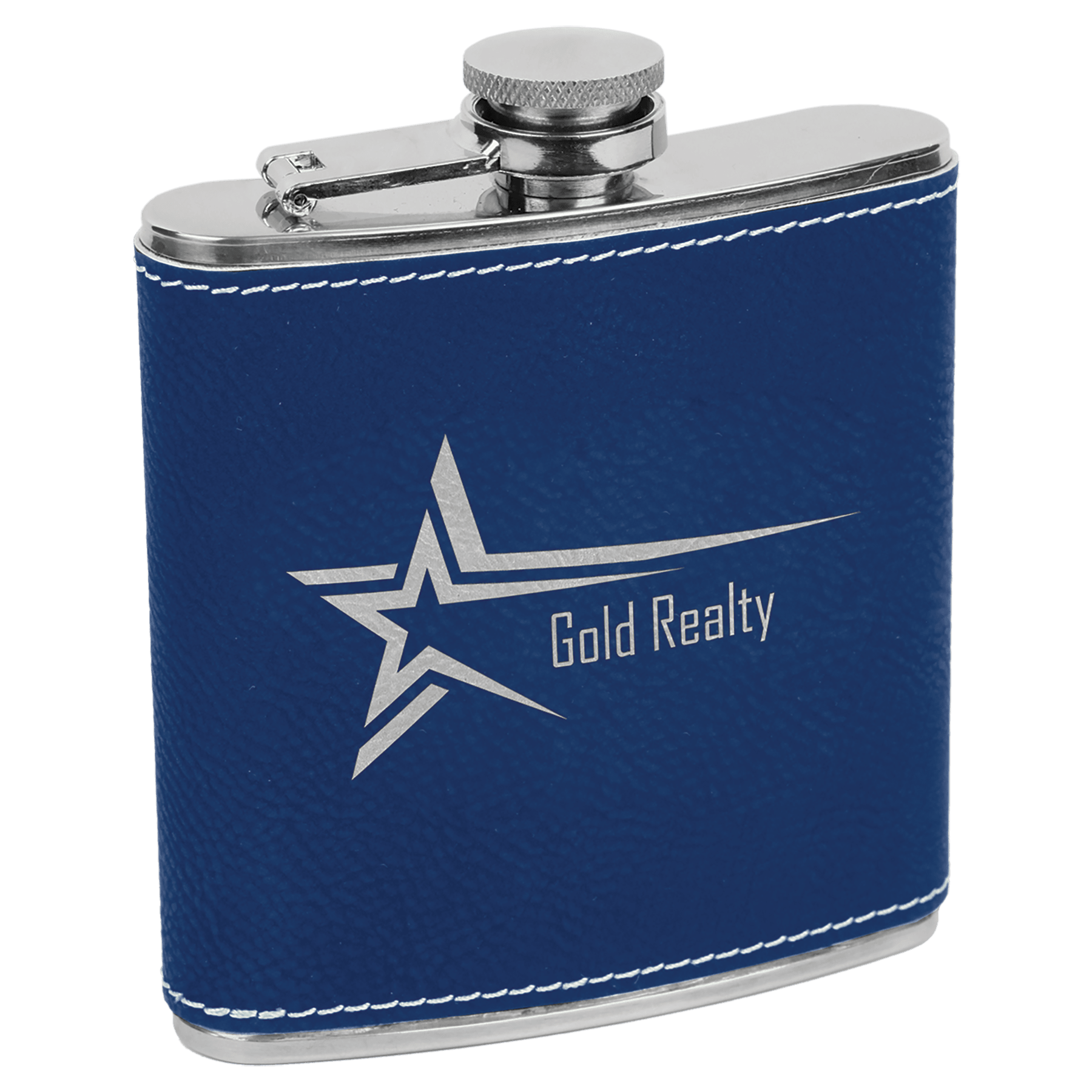 Stainless Steel Flask Laserable/UV Printable Leatherette