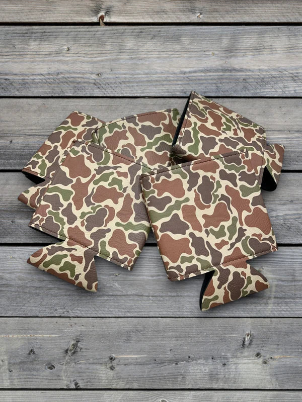 fowl play camo koozies