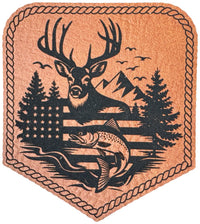 Deer, Flag, Fish