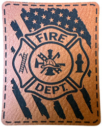 Vertical Distressed Fire Flag