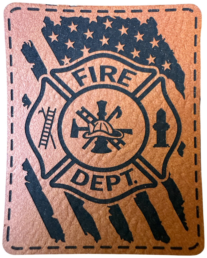 Vertical Distressed Fire Flag