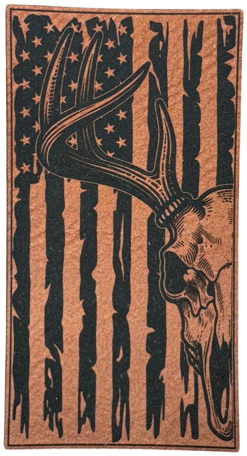 Vertical Deer Skull Flag
