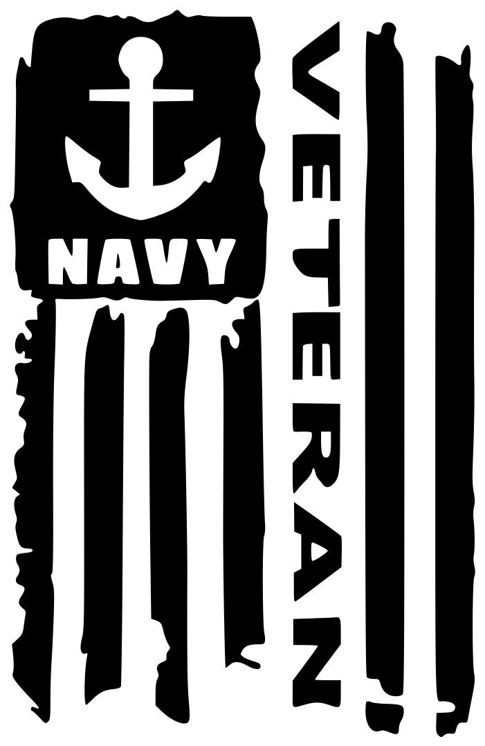 Vertical Navy Veterans Flag