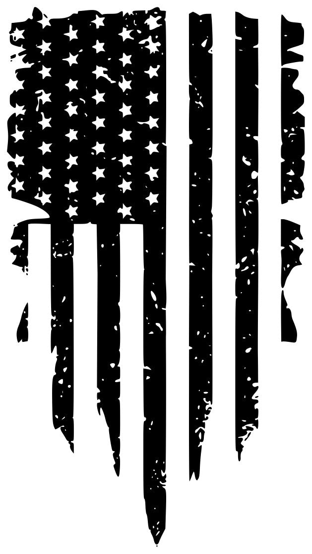 Vertical Tattered Flag