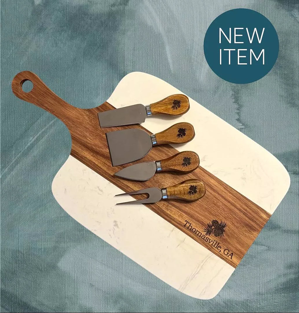 Marble Serving Board Set