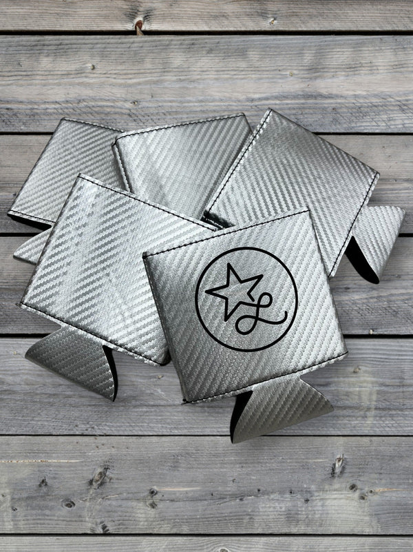 silver koozies