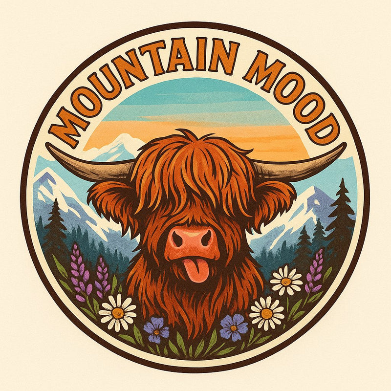 Mountain Mood with Highland Cow
