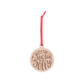 Natural Wood Ball Ornament - 4 Pack