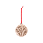 Natural Wood Ball Ornament - 4 Pack